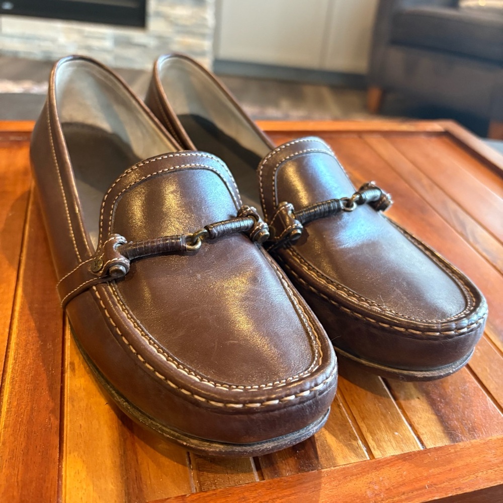 Cole Haan Brown Leather Loafers Womens 10